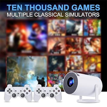 4k Projector With Game Dual Wireless Remote