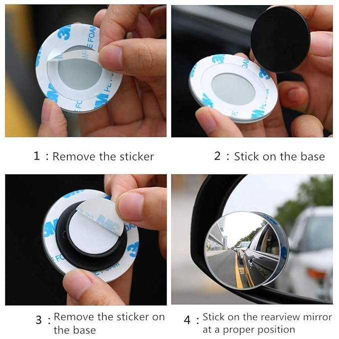 Blind Spot Mirror For Car (Set Of 2)
