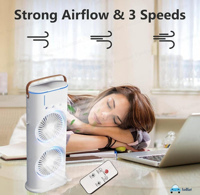 Rechargeable Mist Cooler Double Fan