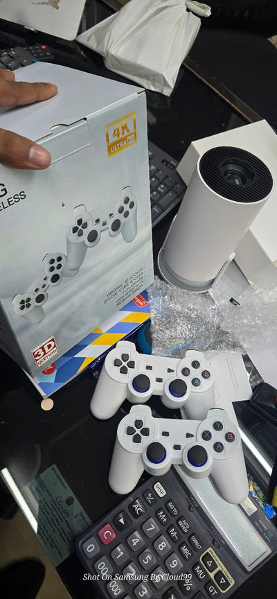 4k Projector With Game Dual Wireless Remote