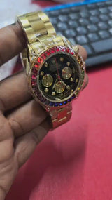 Rolex Rainbow Daytona Gold Tone Automatic Japanese Master Quality Men’s Watch